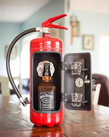 Hidden FireBar - Hidden minibar in fire extinguisher design for stylish storage