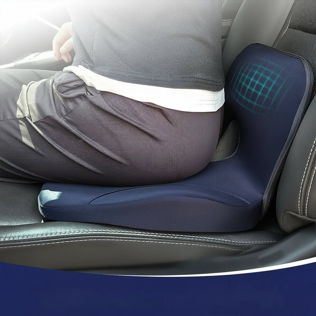 HIPSHAPE – Ergonomisches L-förmiges Memory-Schaum-Kissen zur Unterstützung von Hüfte und Taille 1