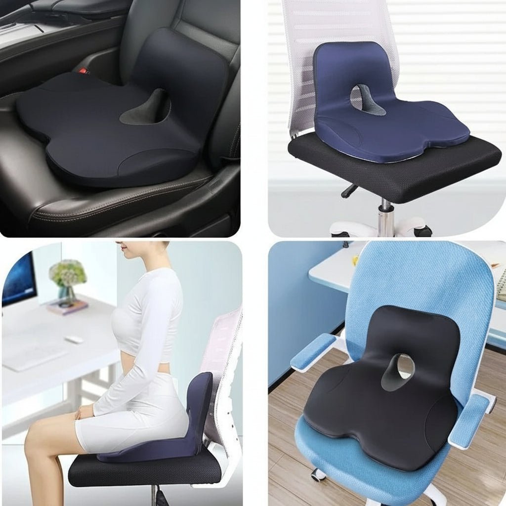 HIPSHAPE – Ergonomisches L-förmiges Memory-Schaum-Kissen zur Unterstützung von Hüfte und Taille 2