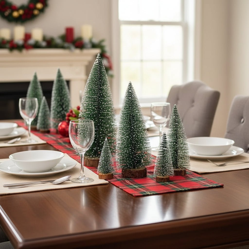 HOLISPRUCE – Miniatur-Kiefer aus PVC mit Schneebedeckt für Weihnachtsdekorationen 1