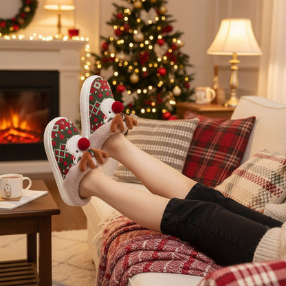 HOLISTEP – Weihnachtshausschuhe mit Stickerei und rutschfester PVC-Sohle 1