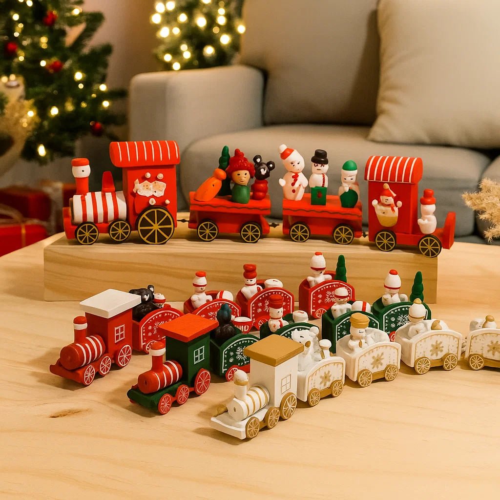 HOLITRAX – Festliche Zug-Weihnachtsdekoration aus Holz und Kunststoff 2