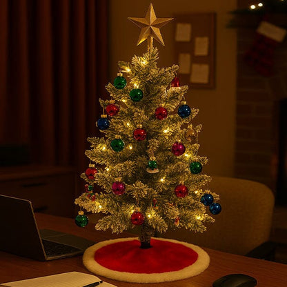 HOLLYGLOW – Beleuchtetes 60 cm Mini-Weihnachtsbaum-Set mit Dekorationen 3