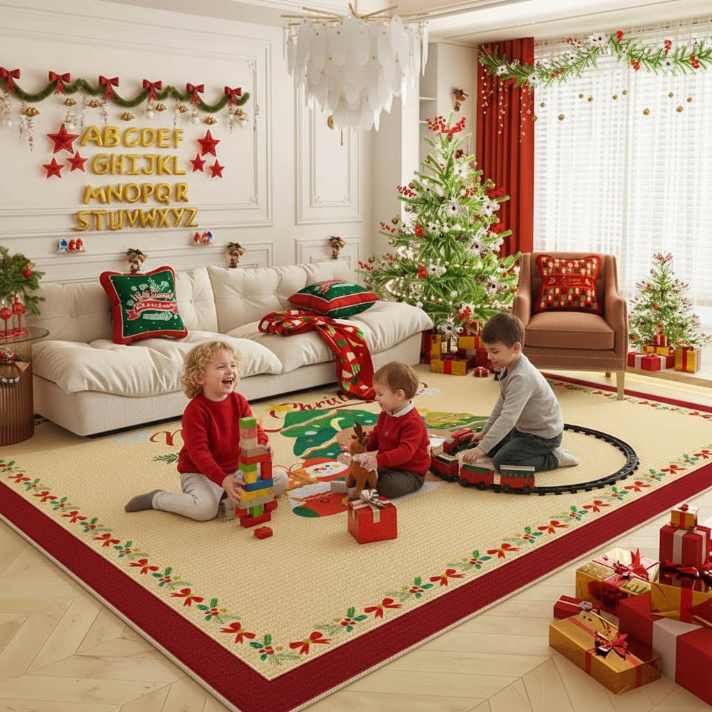 HOLLYHOME – Rutschfester, dekorativer Teppich für weihnachtliche Stimmung 1