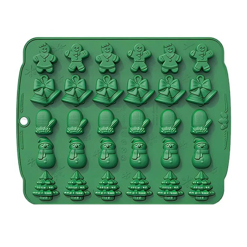 HOLLYMOLD – Weihnachtliches Silikonform-Set für Süßigkeiten, Schokolade & Fondant 2