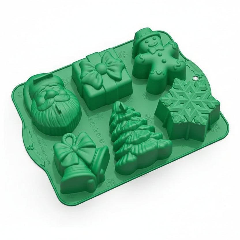 HOLLYMOLD – Weihnachtliches Silikonform-Set für Süßigkeiten, Schokolade & Fondant 3