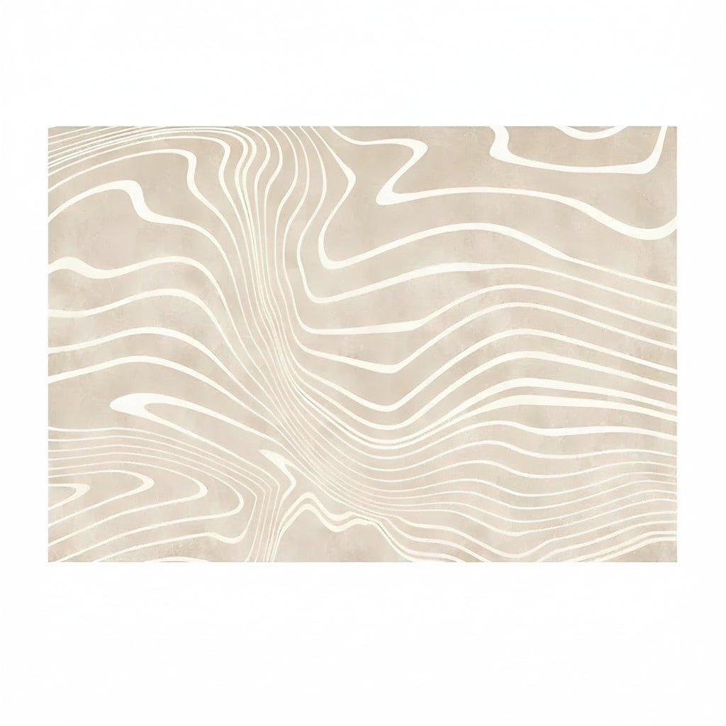 HOMEBLOOM – Beigefarbener, waschbarer Teppich mit moderner Textur für harmonische Wohn- und Schlafzimmer 6