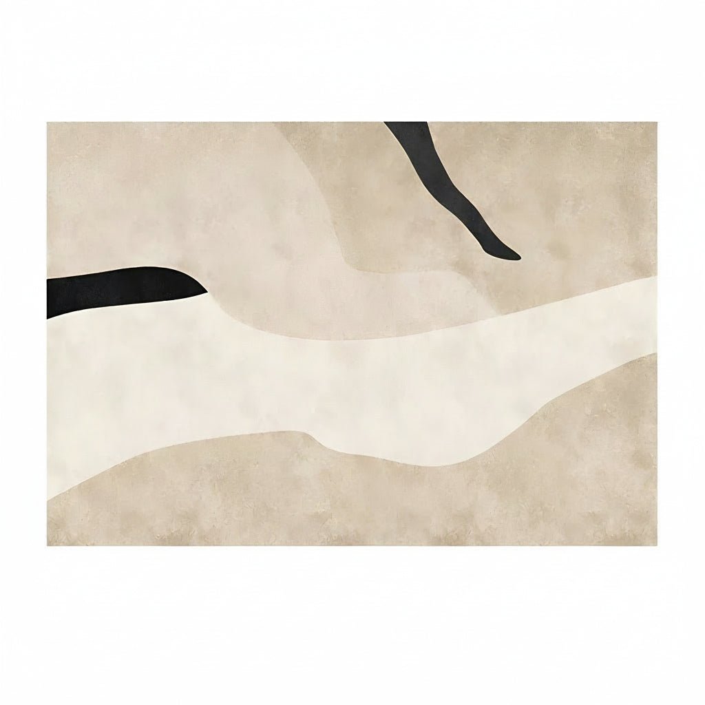 HOMEBLOOM – Beigefarbener, waschbarer Teppich mit moderner Textur für harmonische Wohn- und Schlafzimmer 7