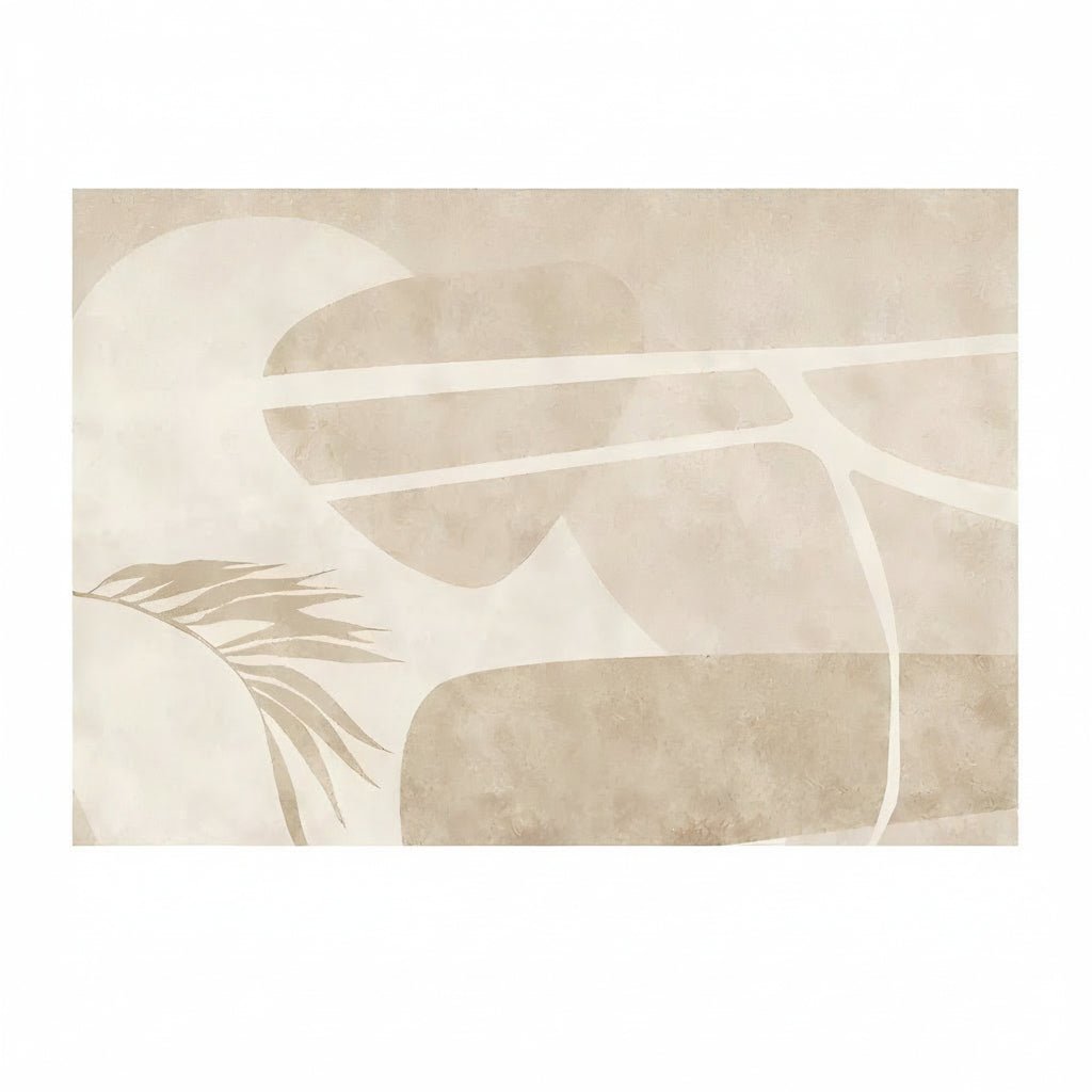 HOMEBLOOM – Beigefarbener, waschbarer Teppich mit moderner Textur für harmonische Wohn- und Schlafzimmer 9