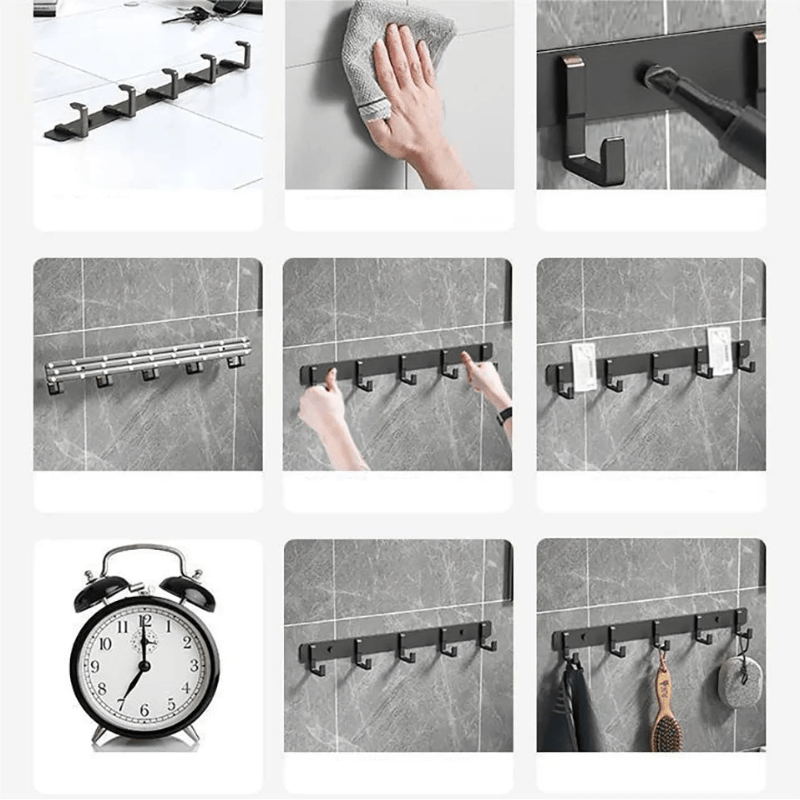 HOOKSMITH – Stabile Wandgarderobe mit schwarzen Haken 6