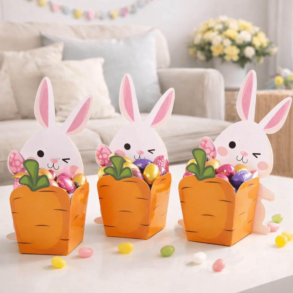 HOPPYCONE – Osterhasen-Karotten-Süßigkeitenboxen für festliche Partys 0