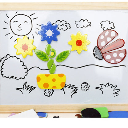 DrawPlay Board - Kreatives hölzerne magnetische Tafel-4