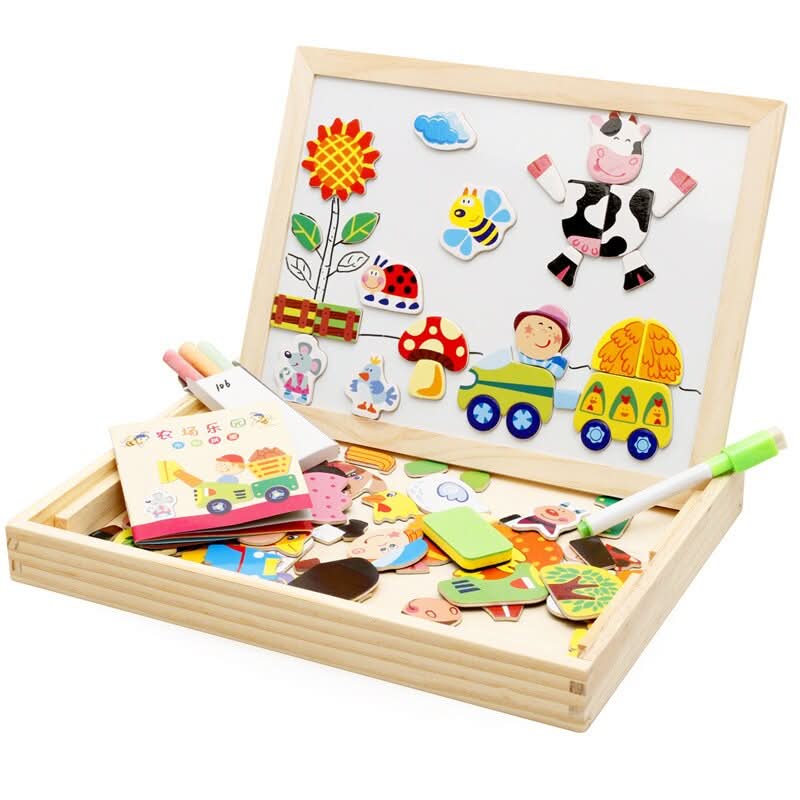  DrawPlay Board - Kreatives hölzerne magnetische Tafel-3