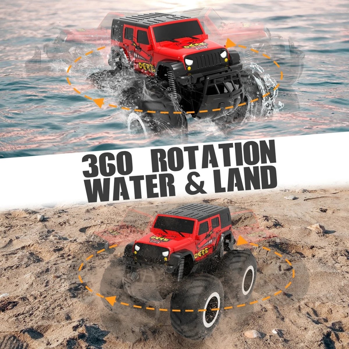 HYDROX – Amphibisches 4WD-RC-Auto für Stunt-Action in jedem Gelände, zu Wasser und zu Land 5