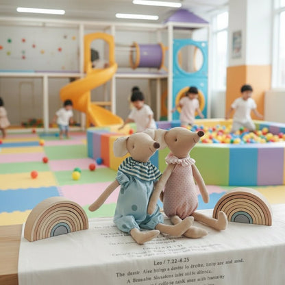 HYGGBUNNY – Nordische Maus-Hasenpuppe aus Baumwolle und Hanf für festliche Heimdekoration 2