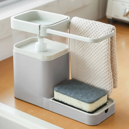 SCRUBFLOW – Dish Brush with Automatic Soap Dispensing & Holder
