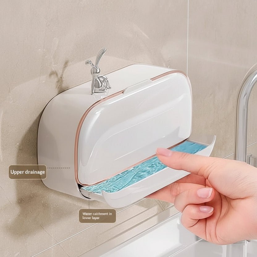 CLEANDRA – Soporte para jabón con desagüe para baño y cocina