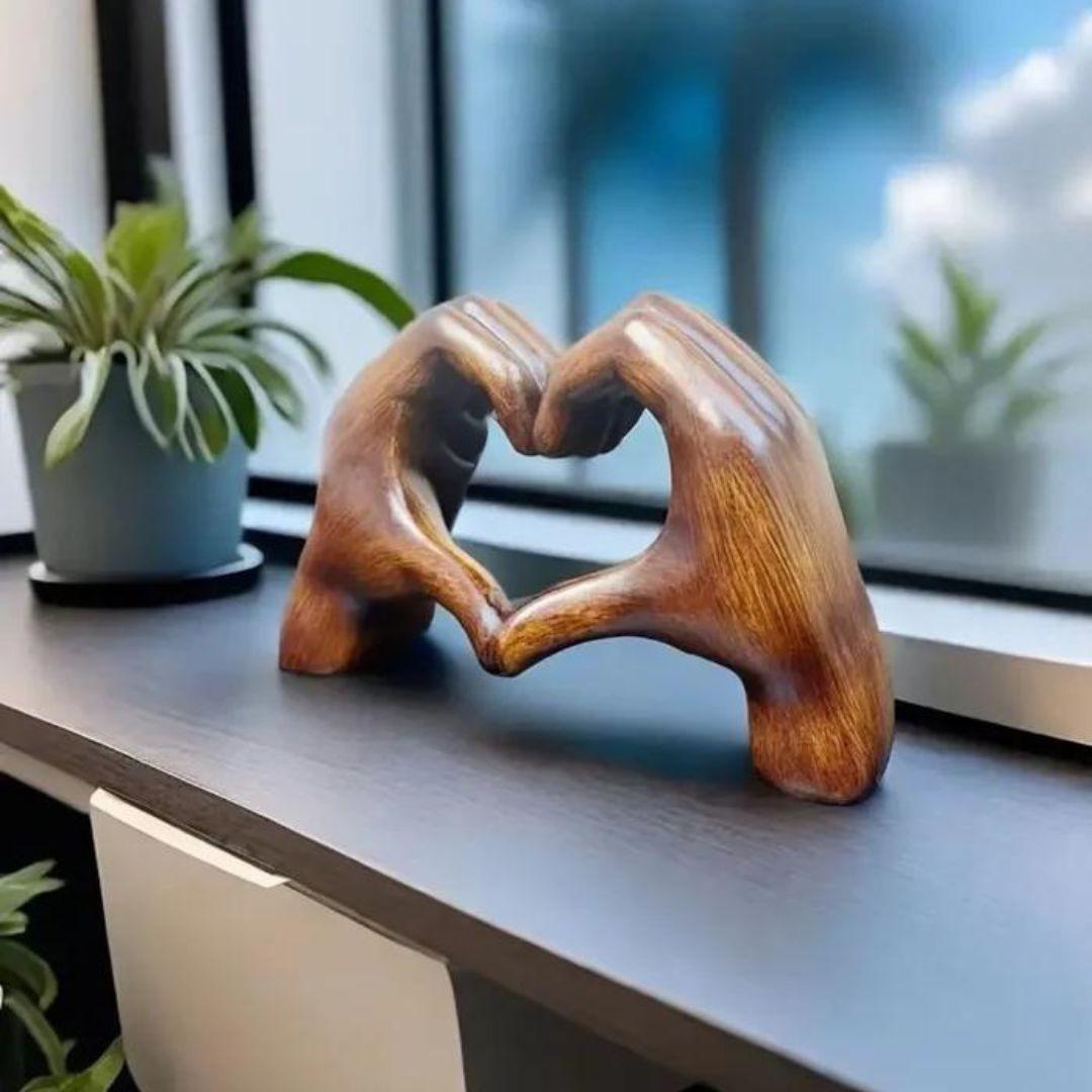LoveSculpt Wood - Handmade wooden decorative figure for a loving home