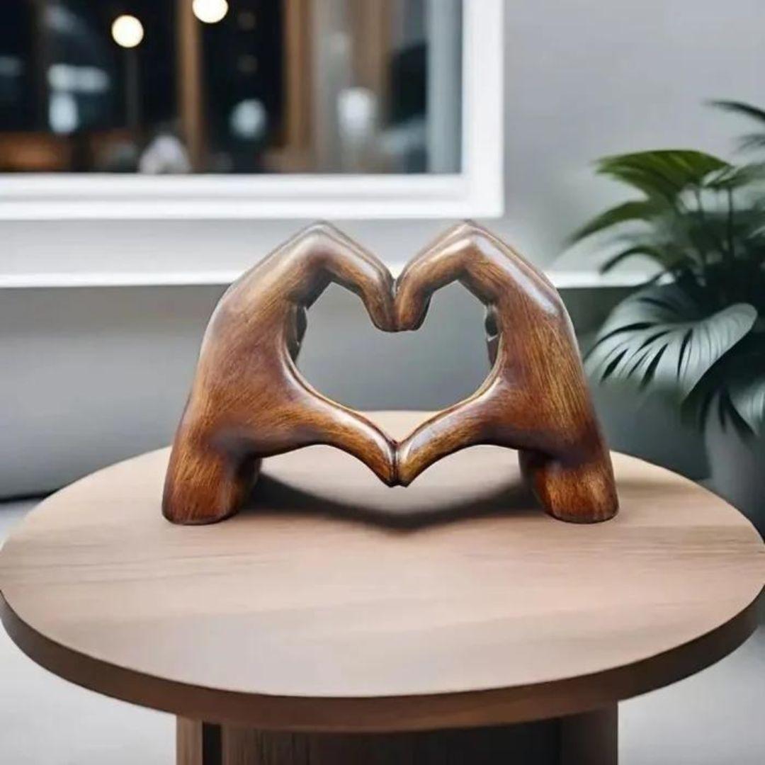 LoveSculpt Wood - Handmade wooden decorative figure for a loving home
