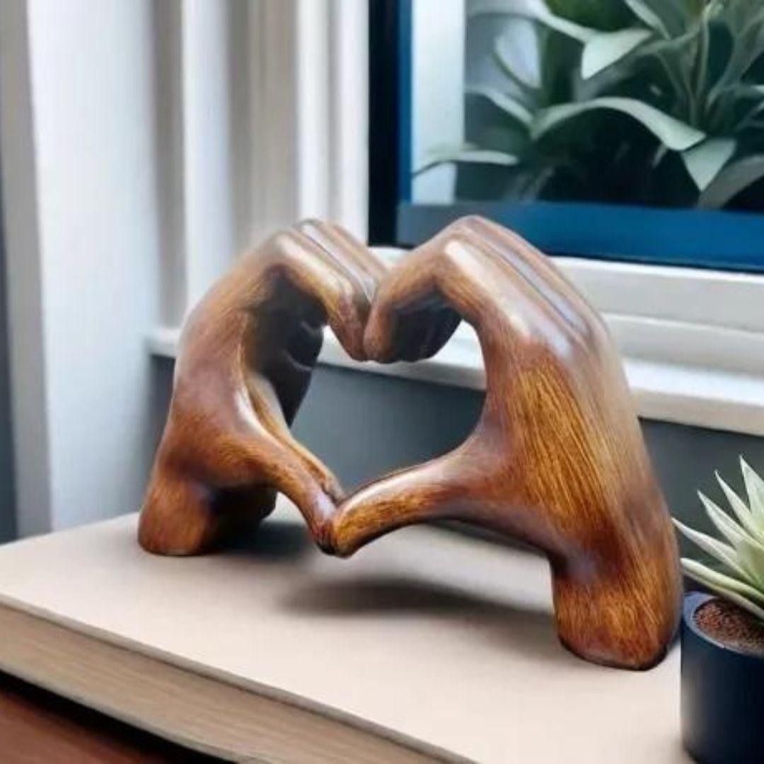 LoveSculpt Wood - Handmade wooden decorative figure for a loving home