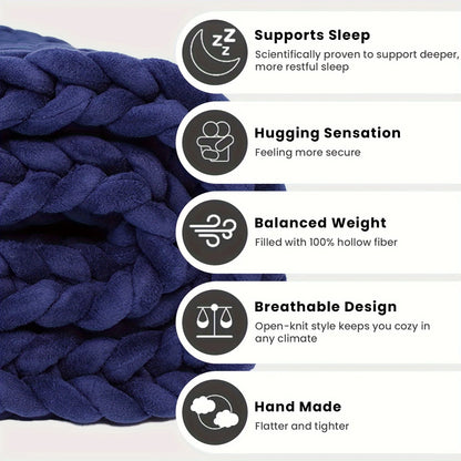 Loomora – Handmade Minky Chunky Blanket for Ultimate Comfort