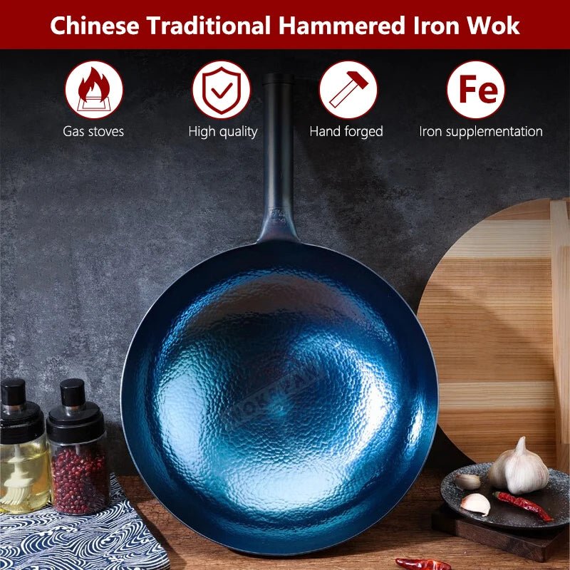 WokCraft – Traditioneller Eisen-Wok, unbeschichtet & langlebig