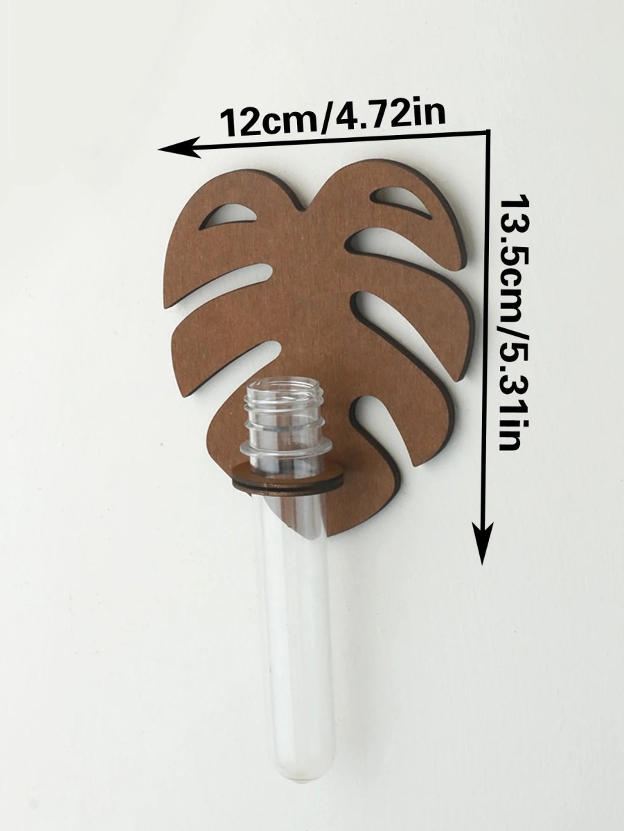 Handgeschnitzter Blatt-Wandpflanzer aus Naturholz für stilvolle Innendekoration 8