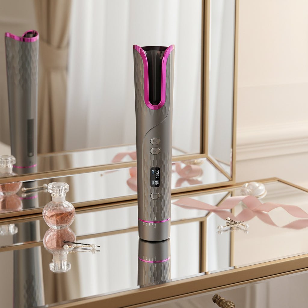 LOCKENZAUBER – Kabelloser Lockenstab mit LCD-Display