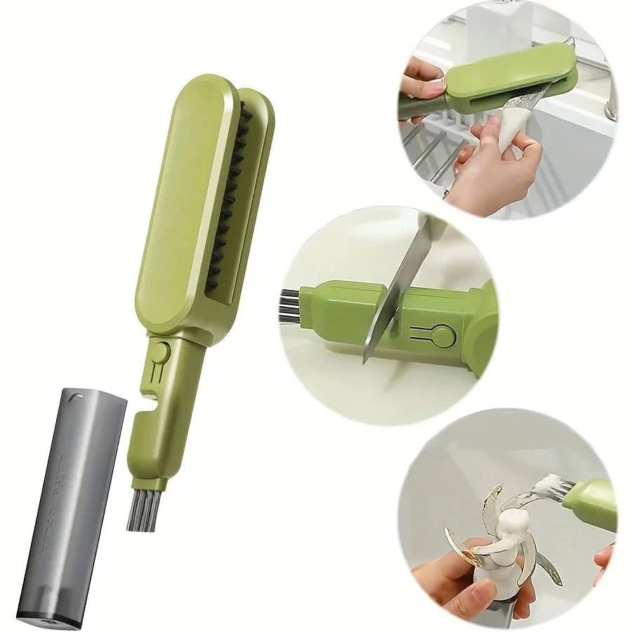KNIFECLEAN PRO – 4-in-1 messenreiniger met dubbelzijdige borstel en veilige reiniging