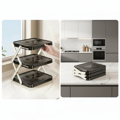 SPICEFOLD – Estantería de cocina plegable de 3 niveles para máxima organización