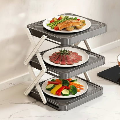 SPICEFOLD – Estantería de cocina plegable de 3 niveles para máxima organización