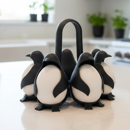 PENGUEGG – Pinguin Eierkocher hitzebeständig mit 6 Eierfächern