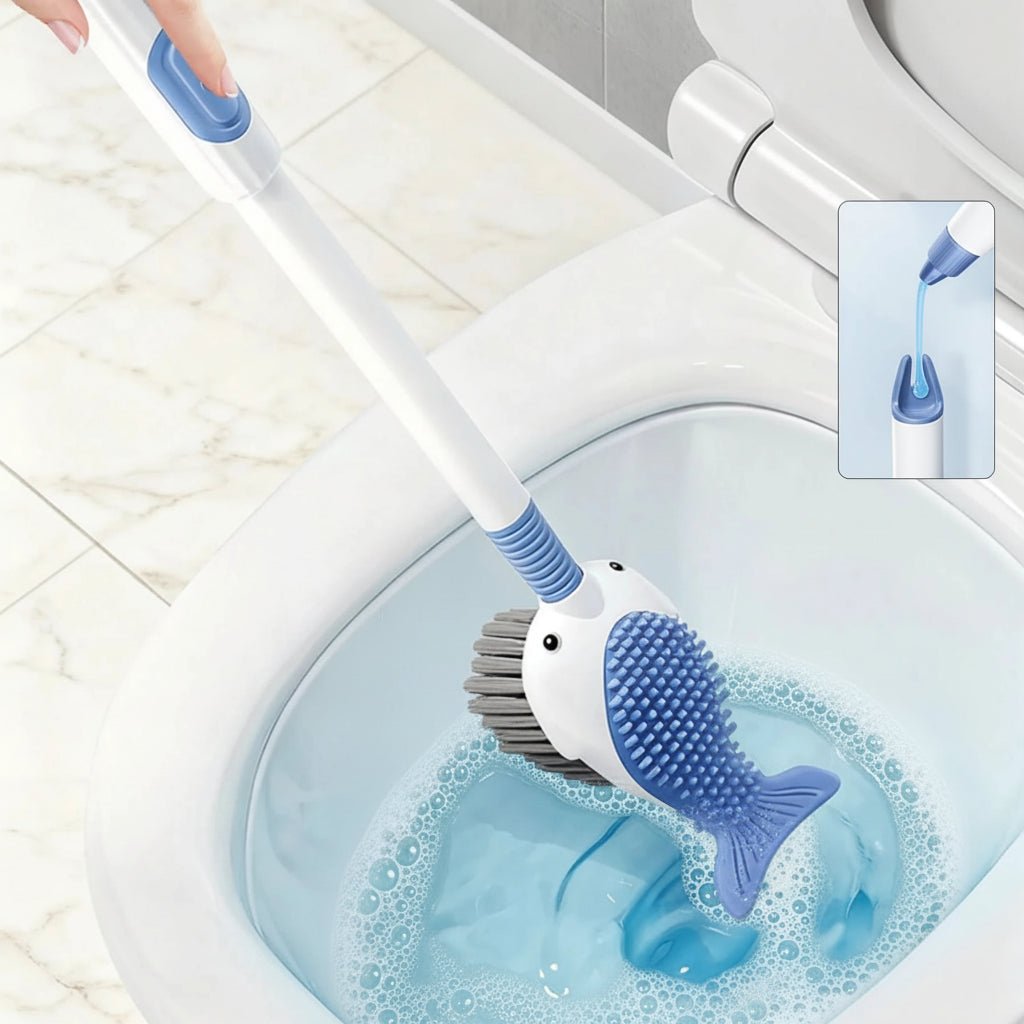SPINCLEAN – Cepillo de pared para inodoro de 360 grados con cabeza de silicona