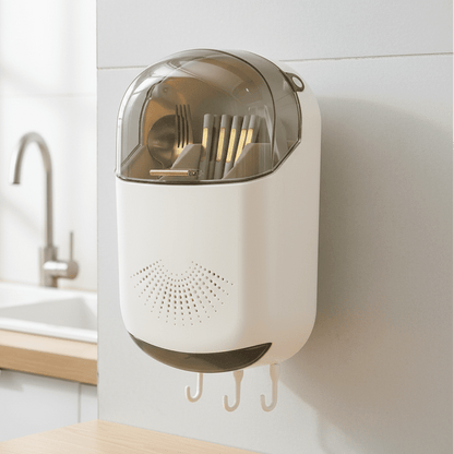 CHOPRACK – Organizador de cubiertos montado en la pared para palillos y cucharas