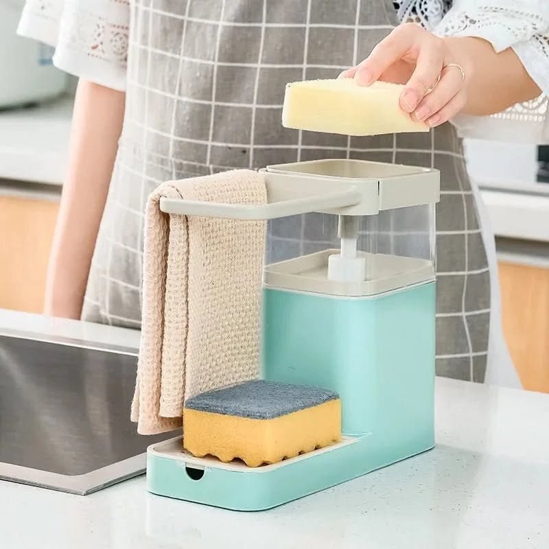 SCRUBFLOW – Dish Brush with Automatic Soap Dispensing & Holder
