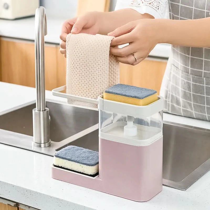 SCRUBFLOW – Dish Brush with Automatic Soap Dispensing & Holder