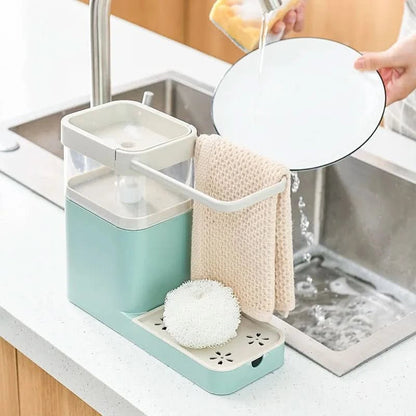 SCRUBFLOW – Dish Brush with Automatic Soap Dispensing & Holder