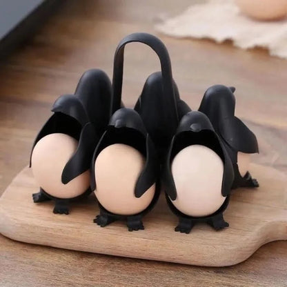 PENGUEGG – Pinguin Eierkocher hitzebeständig mit 6 Eierfächern