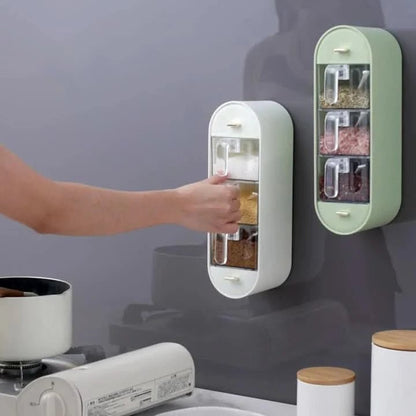 WALLSPICE – Organizador de especias con 5 compartimentos sin taladrar