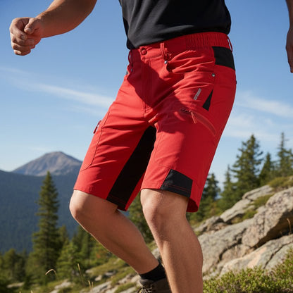 EXPLORENEST – Durable men's cargo bermuda shorts with many pockets