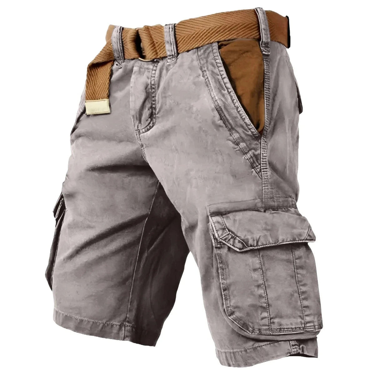 Herren Cargo Shorts - Bequeme Baumwoll Stretch Shorts mit 6 Taschen für Sommer 10