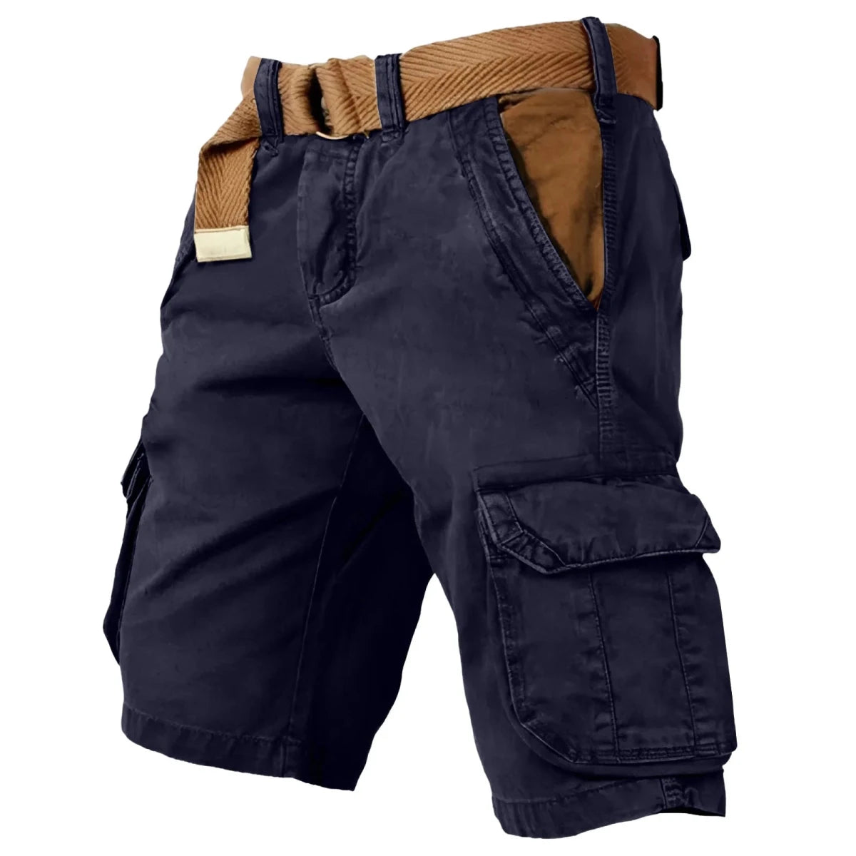 Herren Cargo Shorts - Bequeme Baumwoll Stretch Shorts mit 6 Taschen für Sommer 11