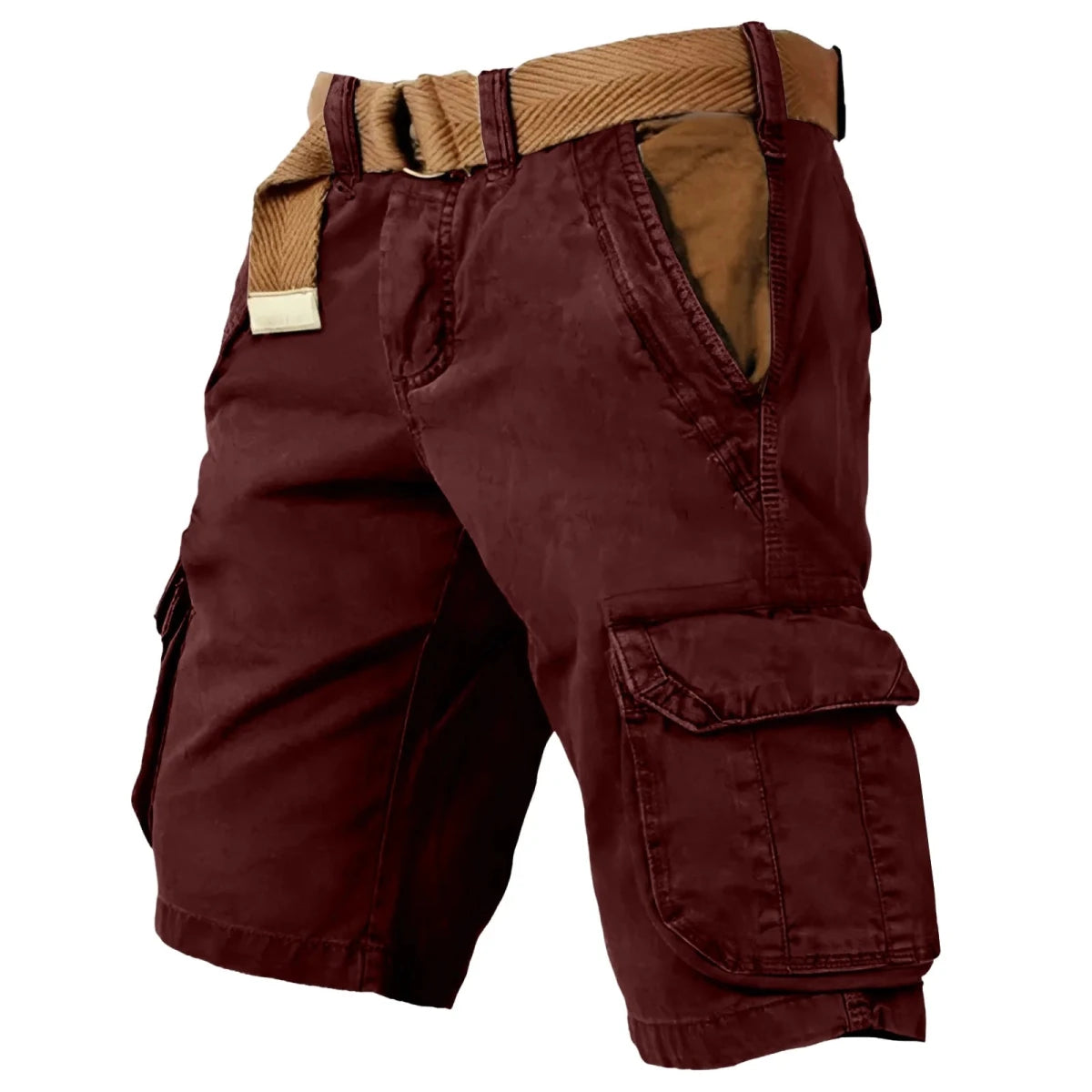 Herren Cargo Shorts - Bequeme Baumwoll Stretch Shorts mit 6 Taschen für Sommer 6