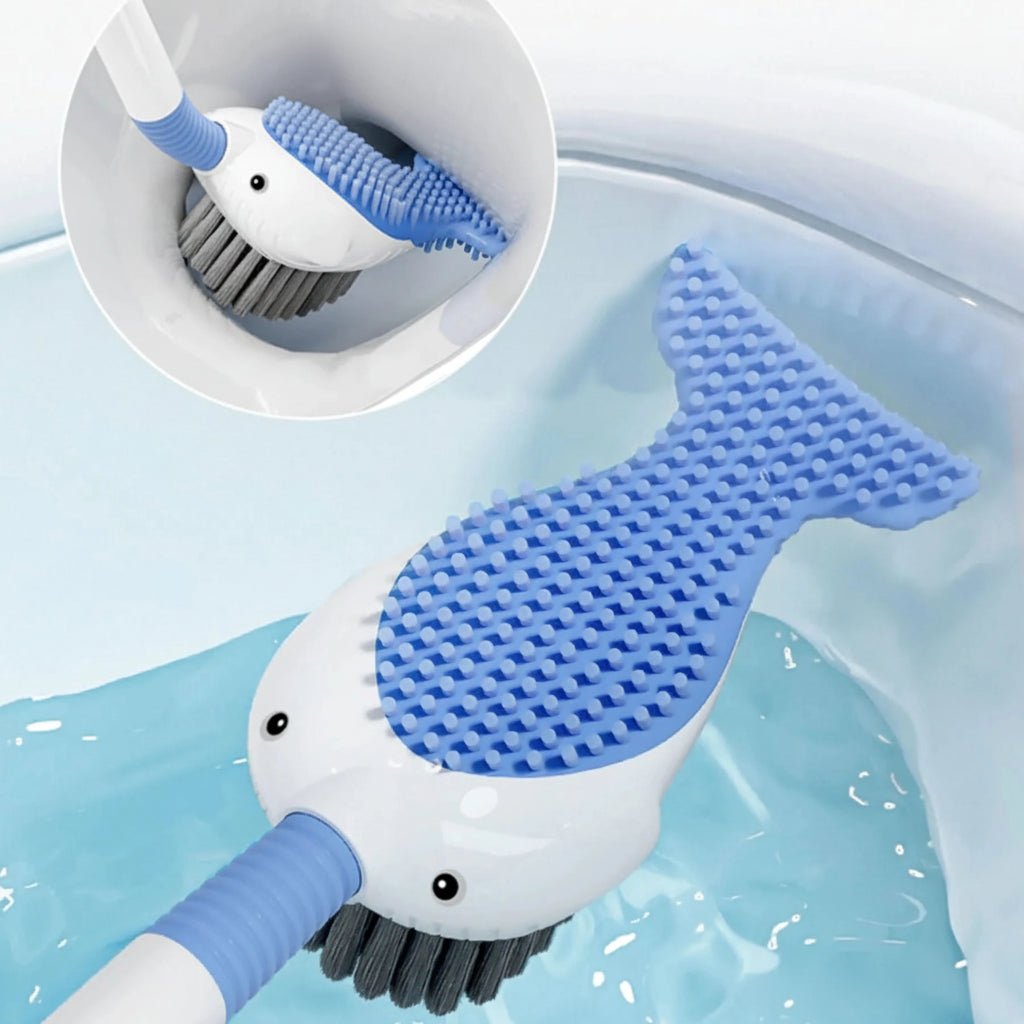 SPINCLEAN – Cepillo de pared para inodoro de 360 grados con cabeza de silicona