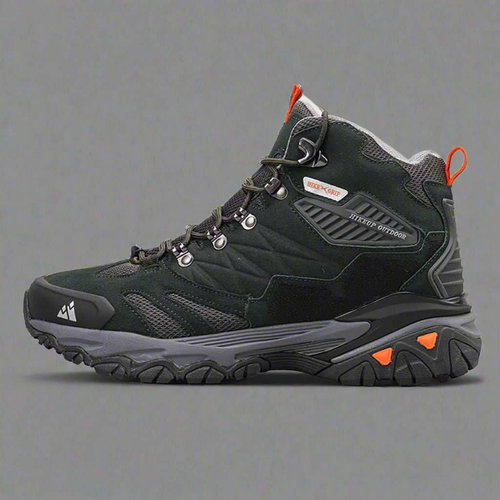 HikeUp Trekking Boots - Men's hiking boots with suede, breathable & rainproof for winter & outdoor adventures