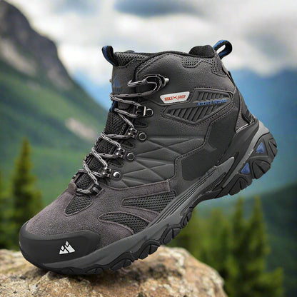 HikeUp Trekking Boots - Men's hiking boots with suede, breathable & rainproof for winter & outdoor adventures