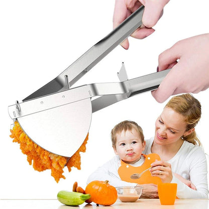 Hochleistungs-Kartoffelpresse aus Edelstahl - Ergonomische Kartoffelquetsche für Babynahrung und Obst 1