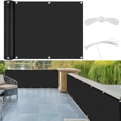 Hochwertiger Balkon-Sichtschutz aus Polyester – UV- und Wasserschutz, 90 x 600 cm 9