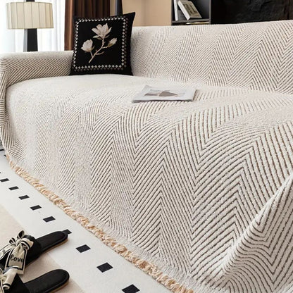 PlushGuard – Herringbone Sofa Cover, Splash-Proof and Non-Slip
