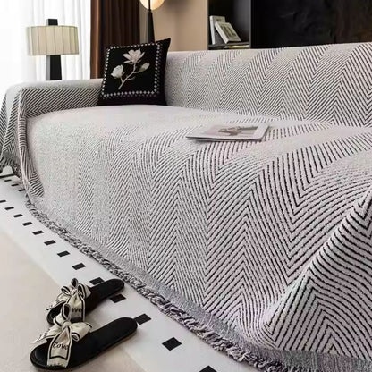 PlushGuard – Herringbone Sofa Cover, Splash-Proof and Non-Slip